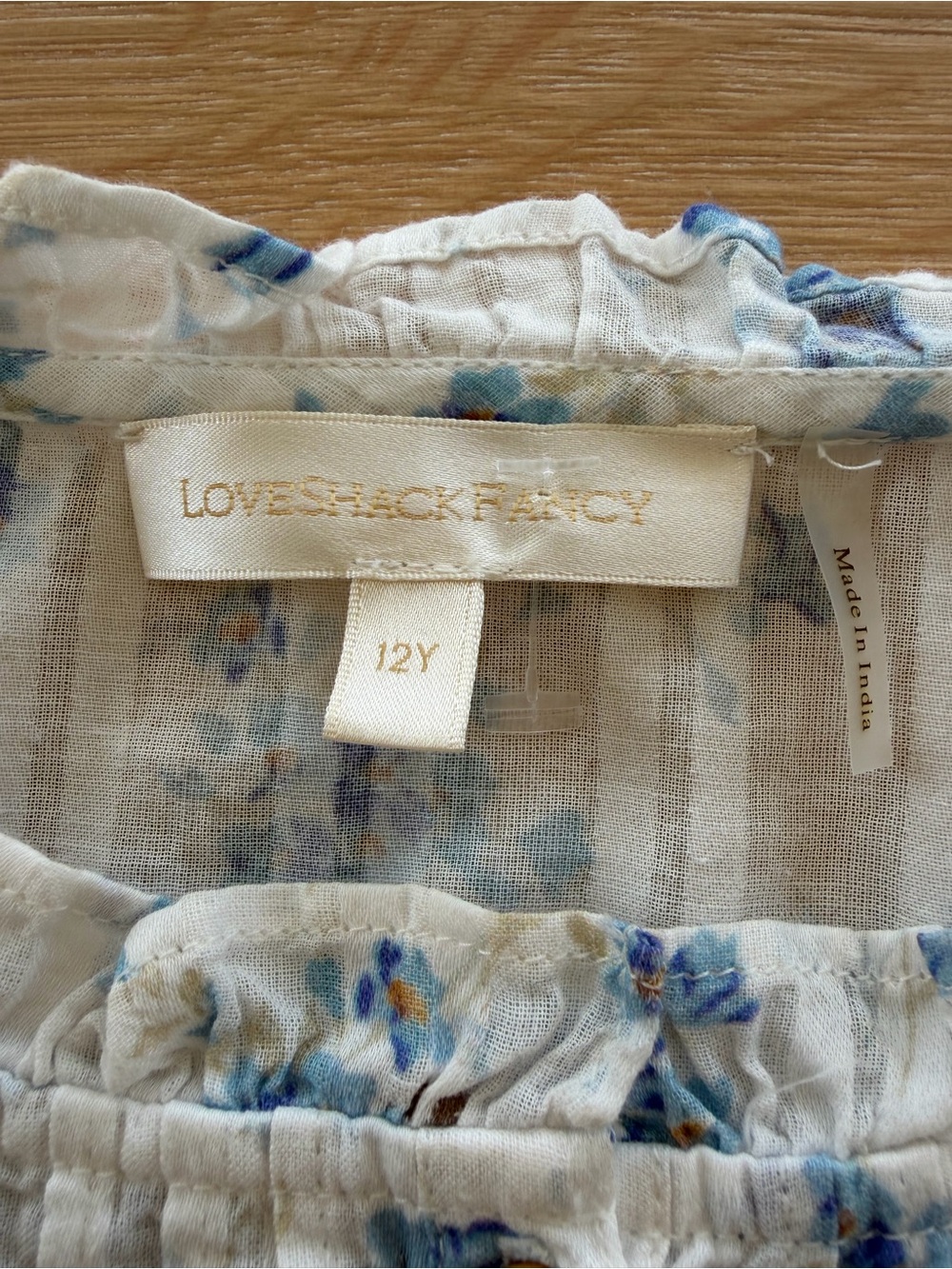 LoveShackFancy 
Blue Floral Ruffle Two-Piece Set - Picture 5 of 5